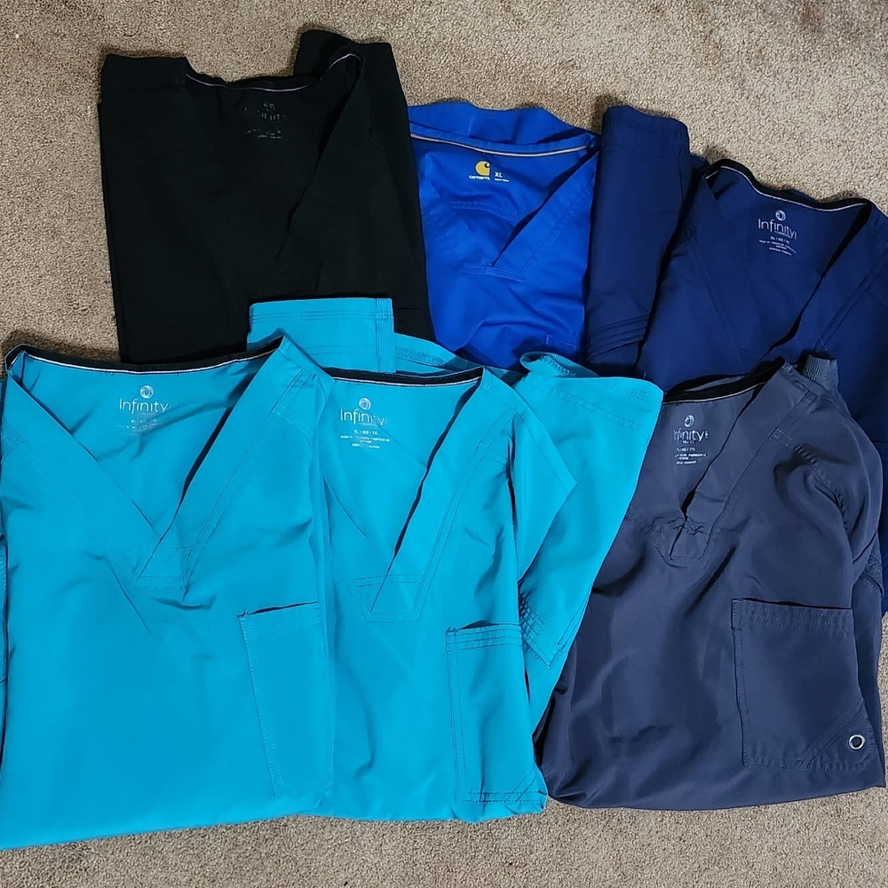 6 pairs of men's scrub tops